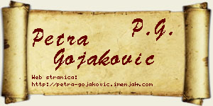 Petra Gojaković vizit kartica